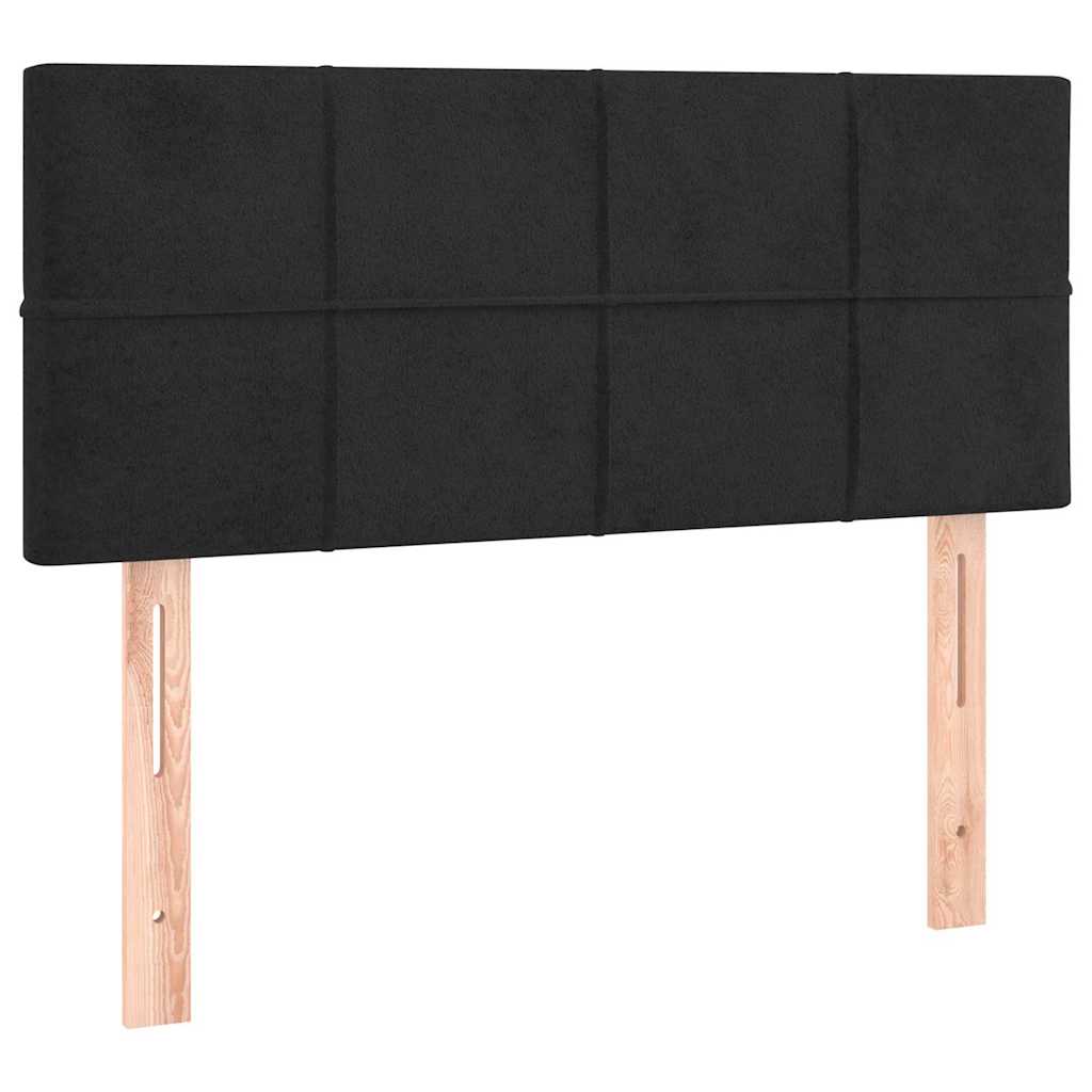 Uzglavlje crno 90x5x78/88 cm baršunasto