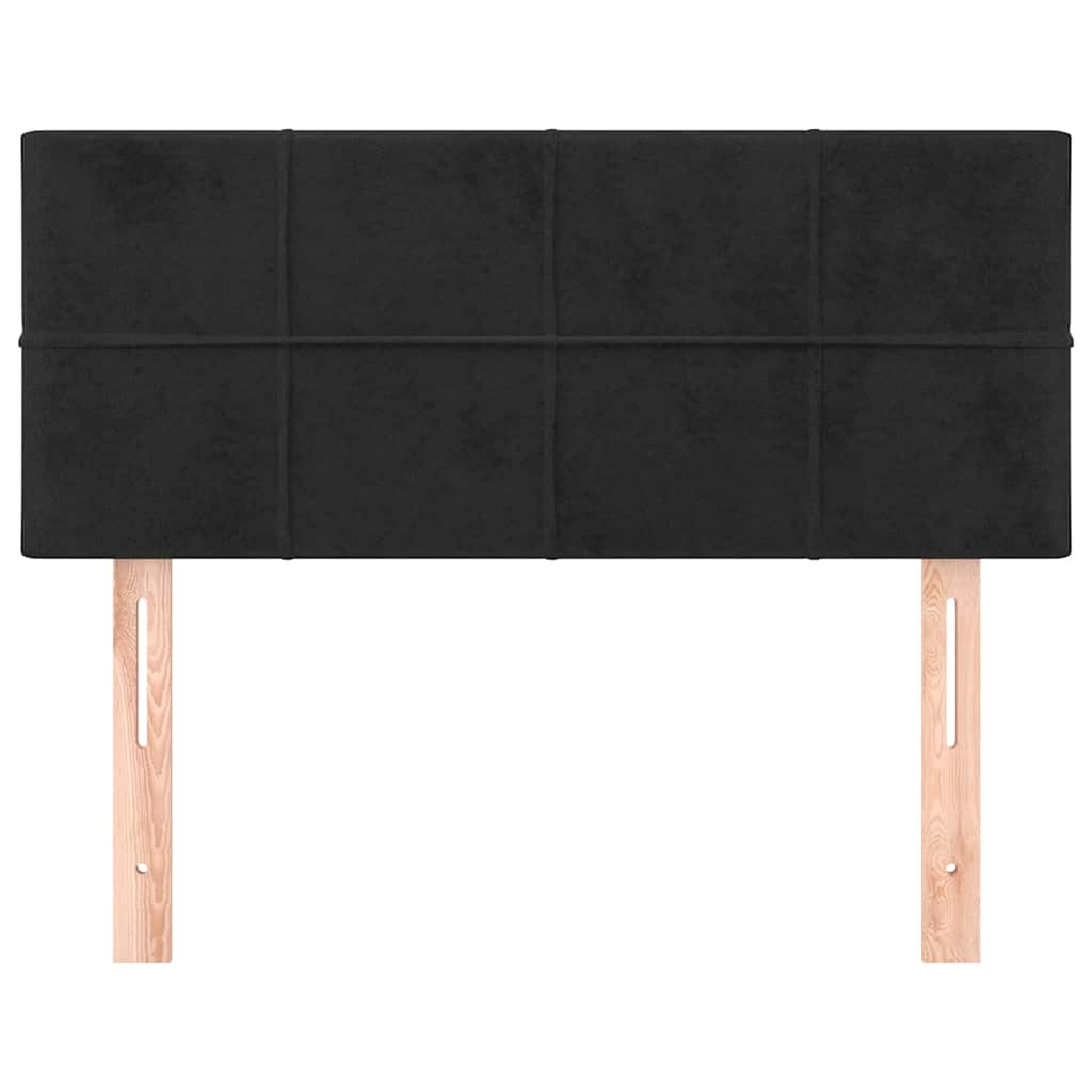 Uzglavlje crno 100x5x78/88 cm baršunasto
