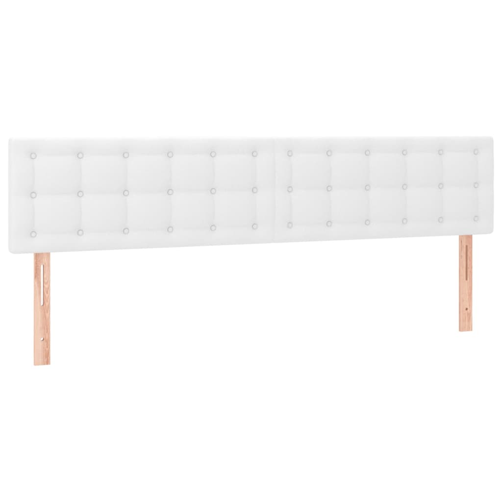 Uzglavlja bijela 180x5x78/88 cm od umjetne kože