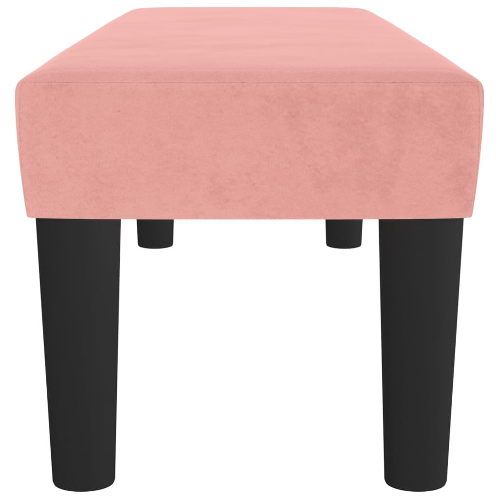 Klupa ružičasti 100x30x30 cm baršunasti