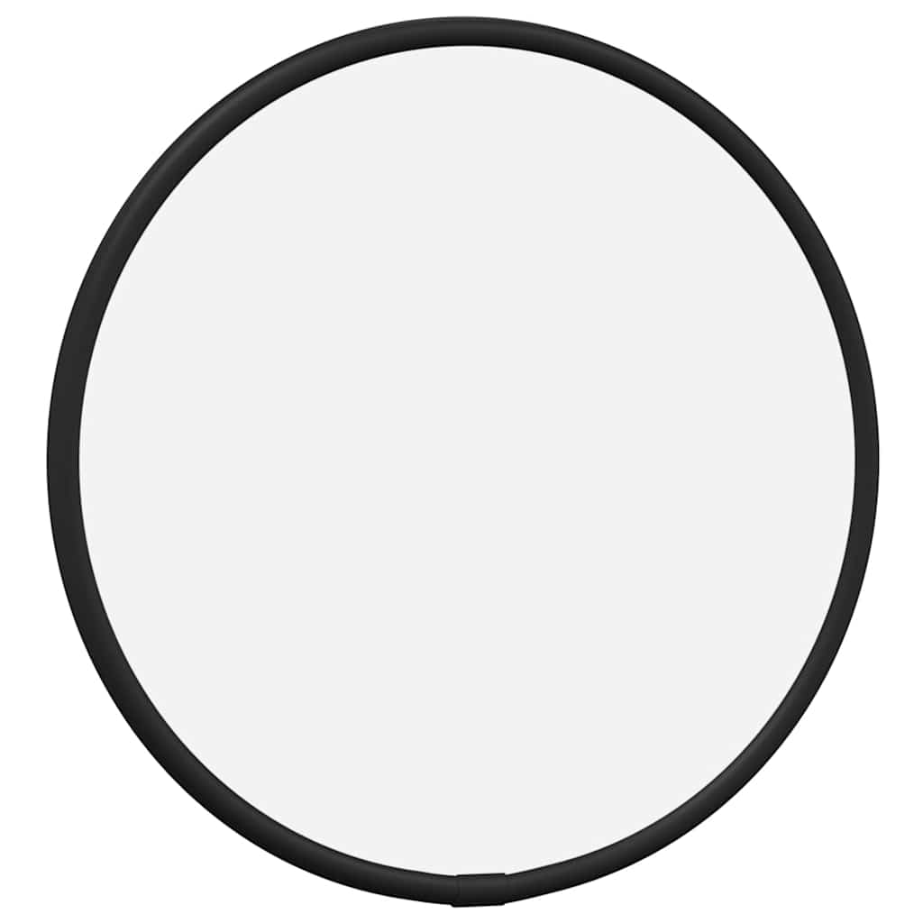 Zidno ogledalo crno Ø 20 cm okruglo