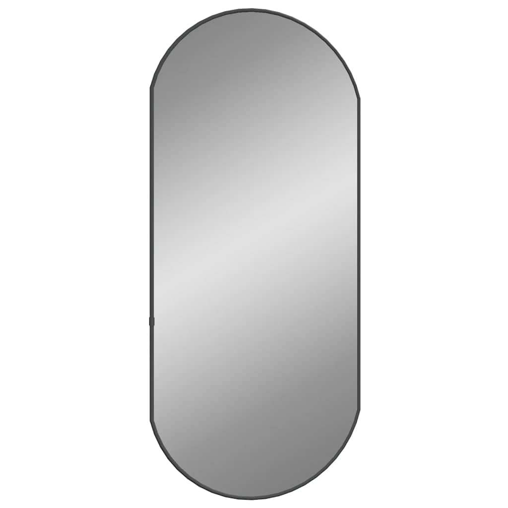 Zidno ogledalo crna 80x35 cm ovalno