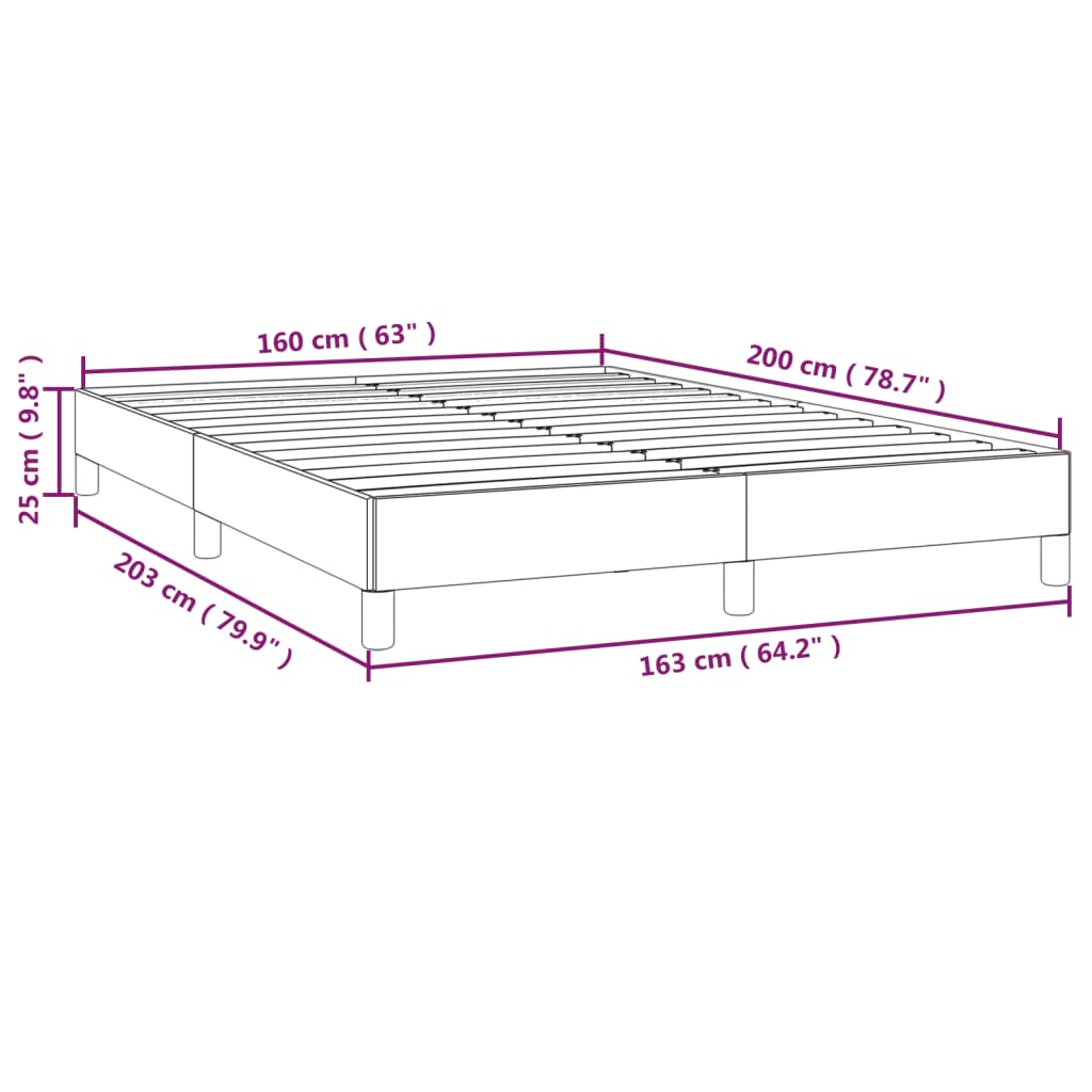 Okvir za krevet bijela 160x200 cm od umjetne kože