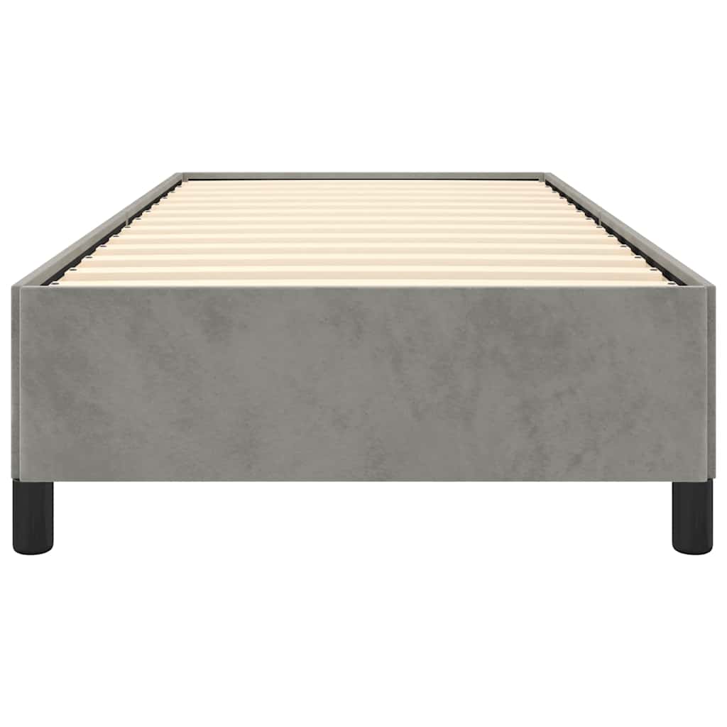 Okvir kreveta bez madraca svijetlosivi 100x203 cm Twin XL baršunasti