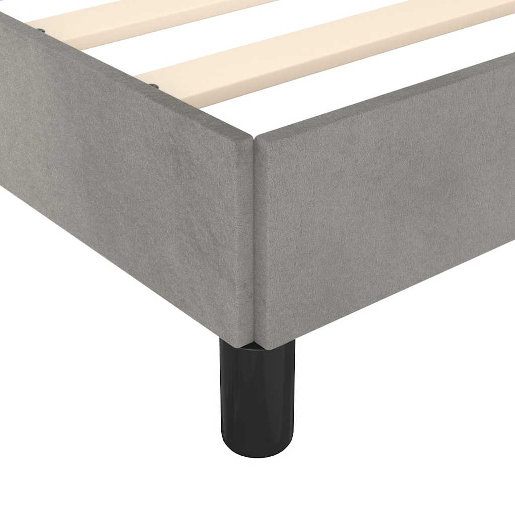 Okvir kreveta bez madraca svijetlosivi 152x203 cm Queen baršun