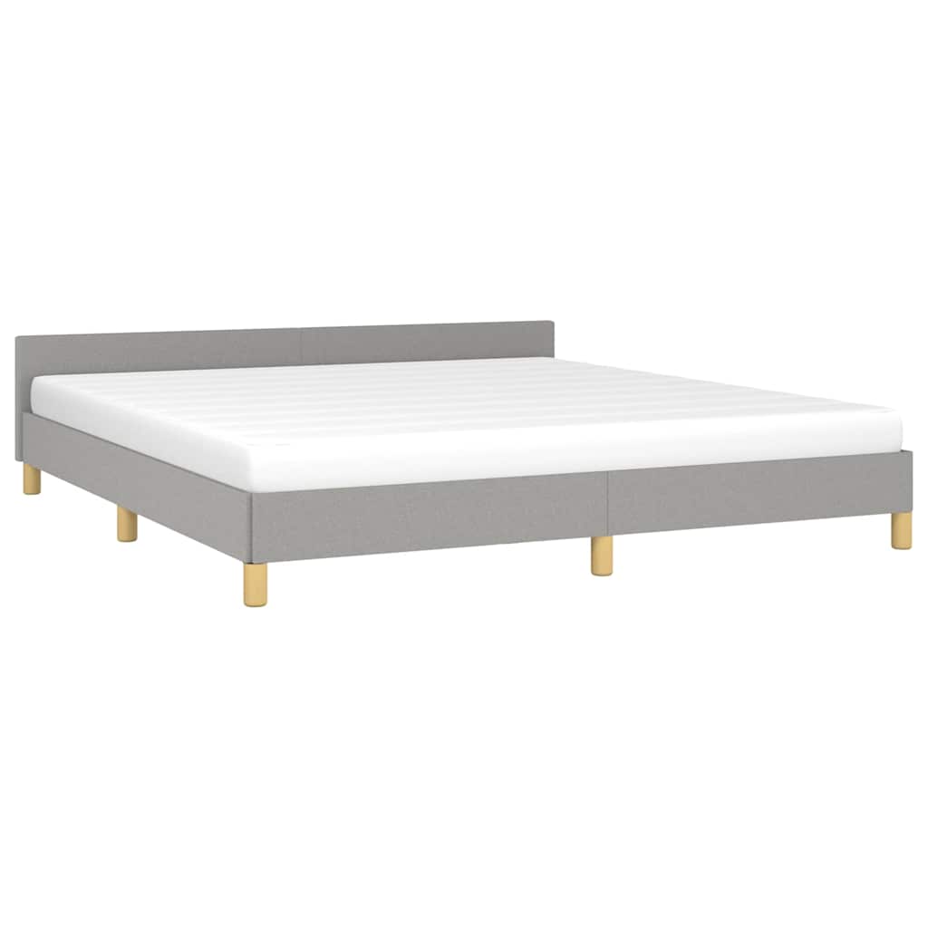 Okvir za krevet bez madraca svjetlosivi 160 x 200 cm od tkanine