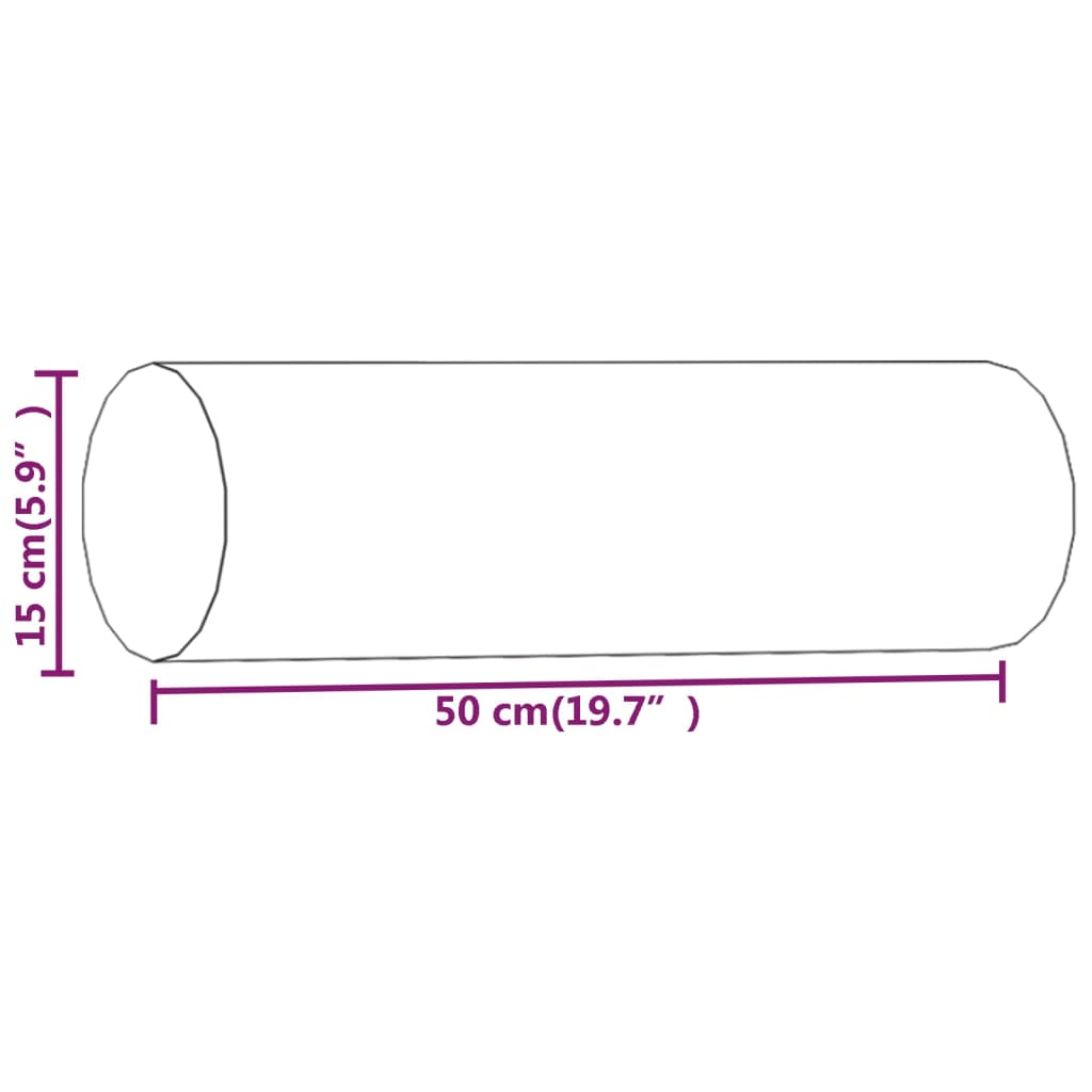Ukrasni jastuci 2 kom ružičasti Ø 15 x 50 cm baršunasti
