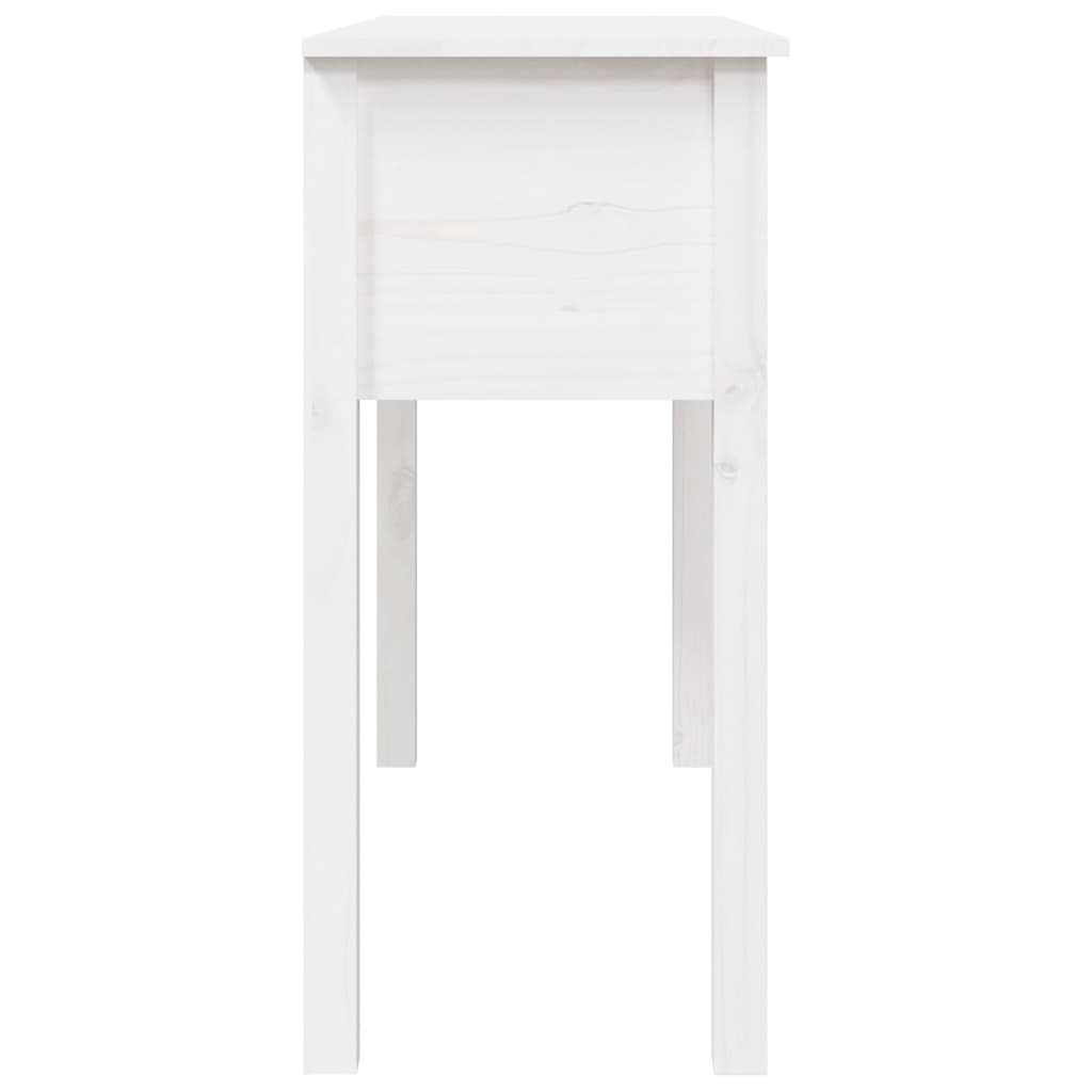 Konzolni stol bijeli 100x35x75 cm od masivne borovine