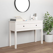 Konzolni stol bijeli 100x35x75 cm od masivne borovine