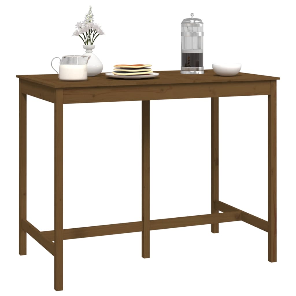 Barski stol smeđa boja meda 140x80x110 cm od masivne borovine