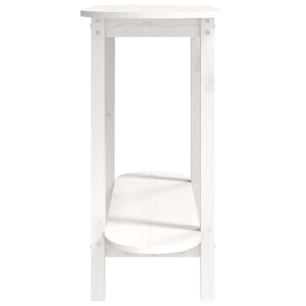 Konzolni stol bijeli 110 x 40 x 80 cm od masivne borovine