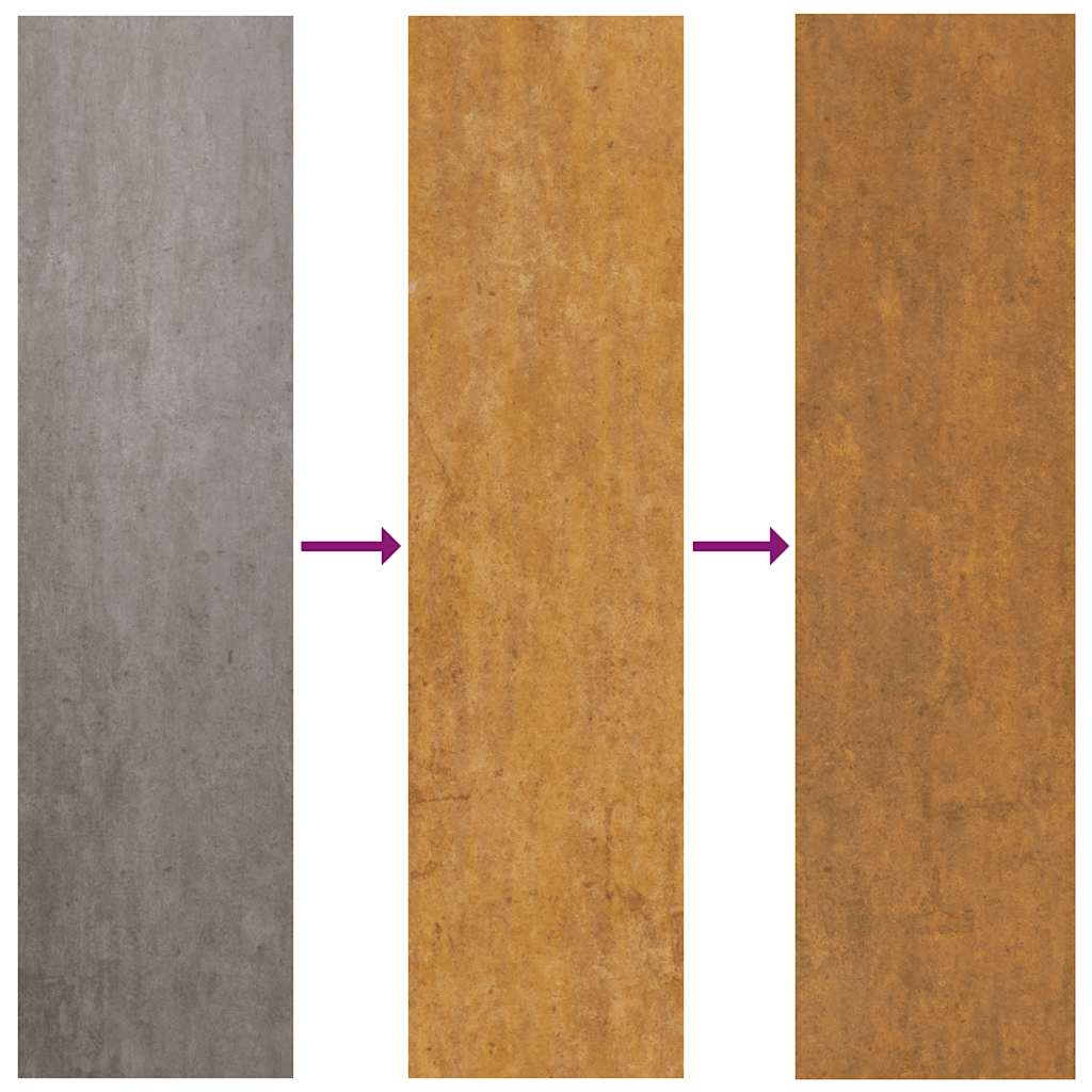 Vrtna vrata 100x175 cm Corten čelik dizajn trave