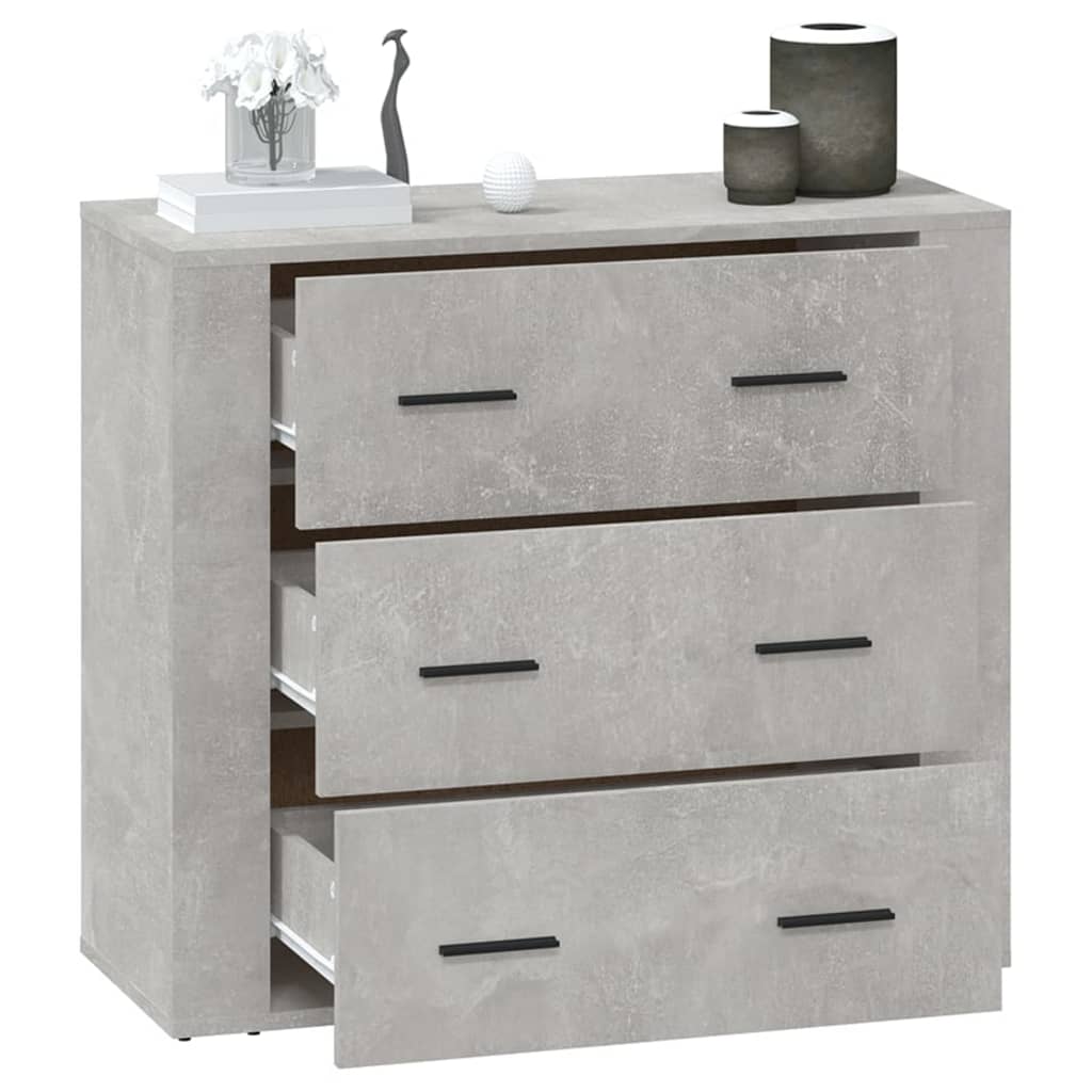 Komoda siva boja betona 80 x 33 x 70 cm od konstruiranog drva