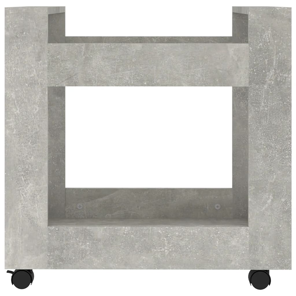 Kolica za radni stol boja betona 60x45x60 cm konstruirano drvo