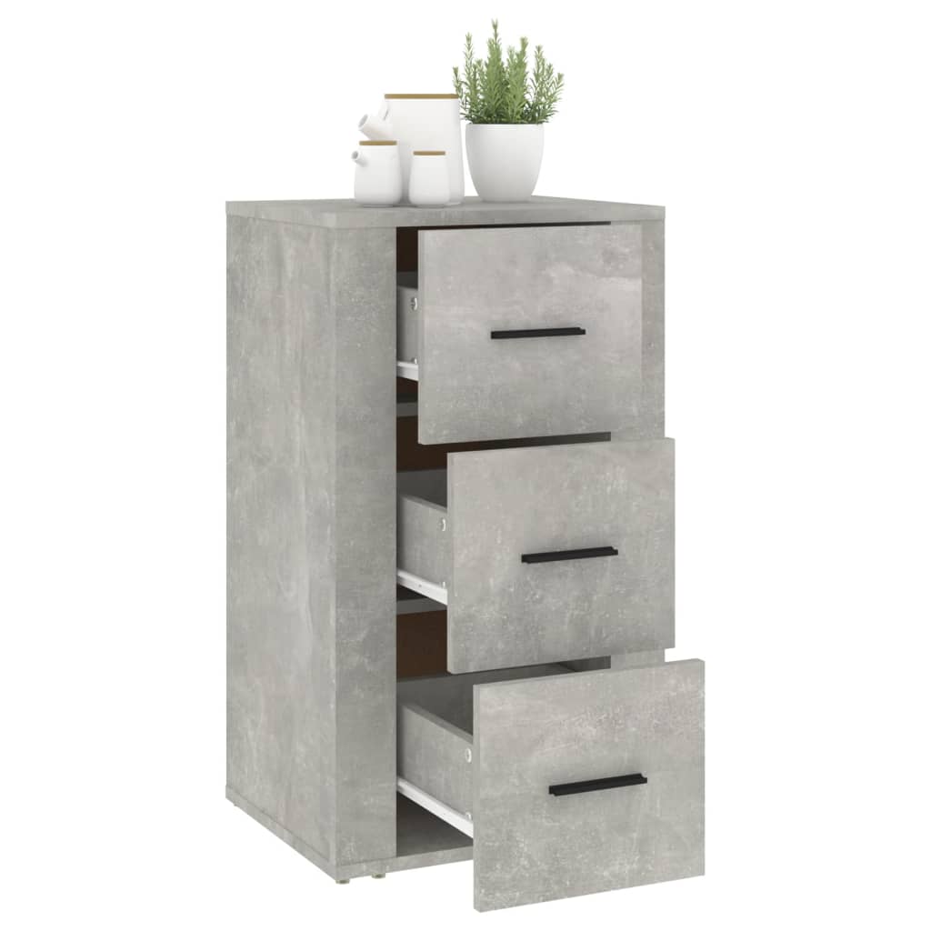 Komoda siva boja betona 40 x 33 x 70 cm od konstruiranog drva