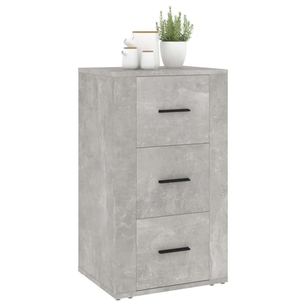 Komoda siva boja betona 40 x 33 x 70 cm od konstruiranog drva