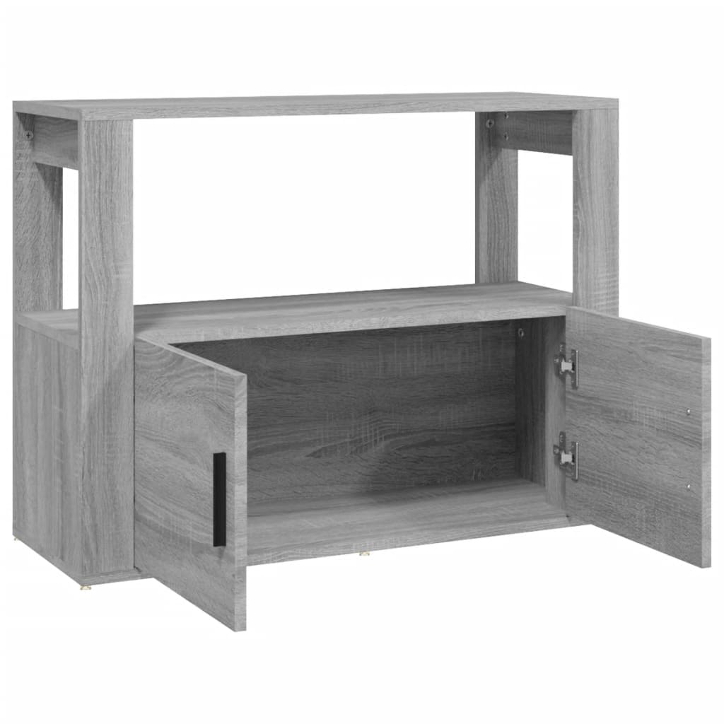 Komoda sivog hrasta sonome 80x30x60 cm od konstruiranog drva