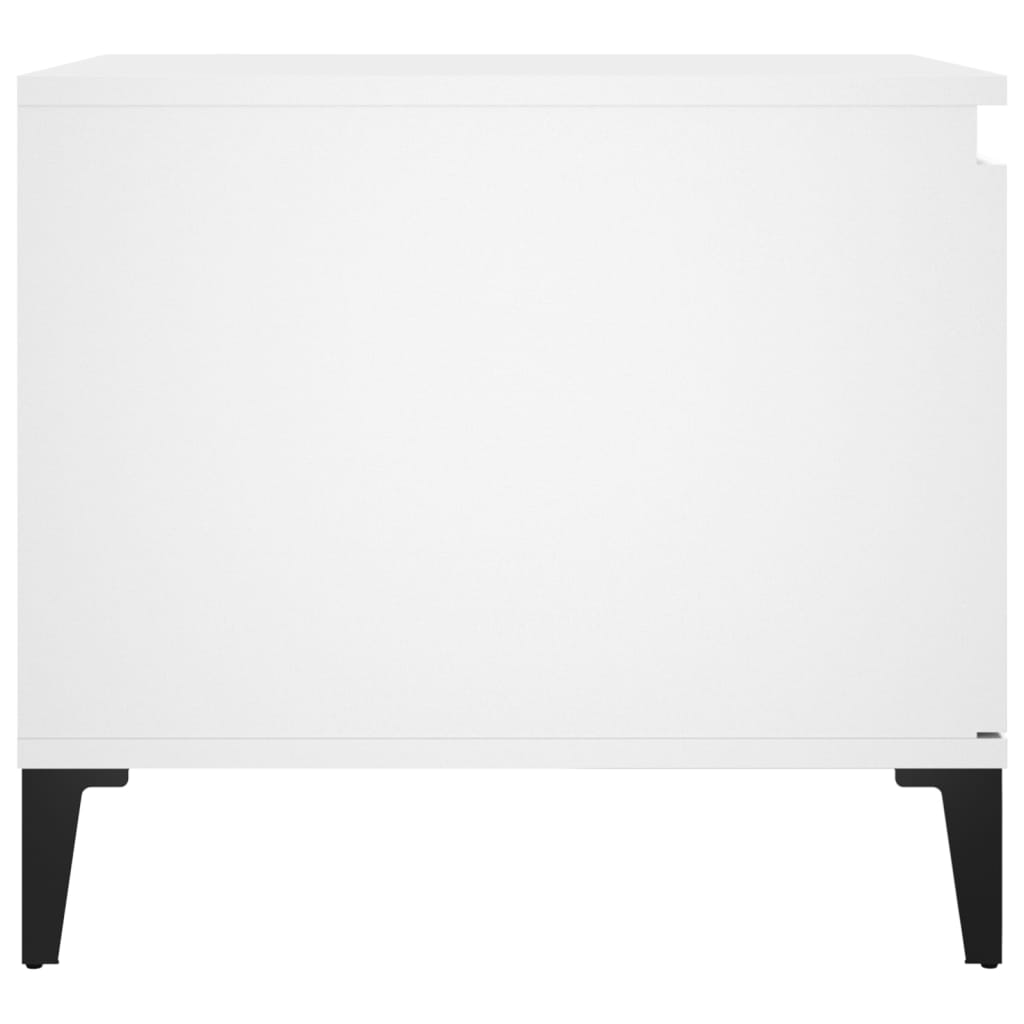 Stolić za kavu bijeli 100 x 50 x 45 cm od konstruiranog drva