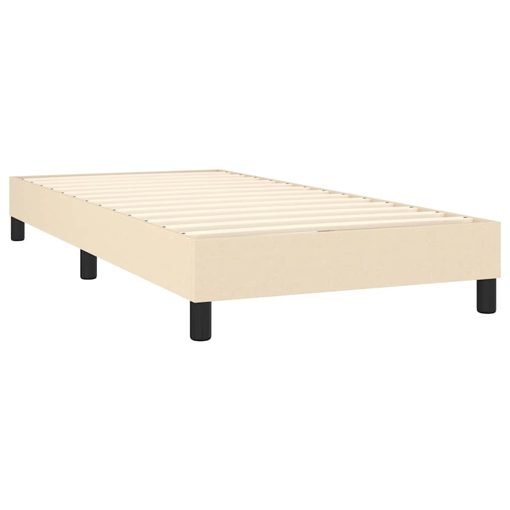 Okvir za krevet s oprugom Krem 80x200cm Tkanina