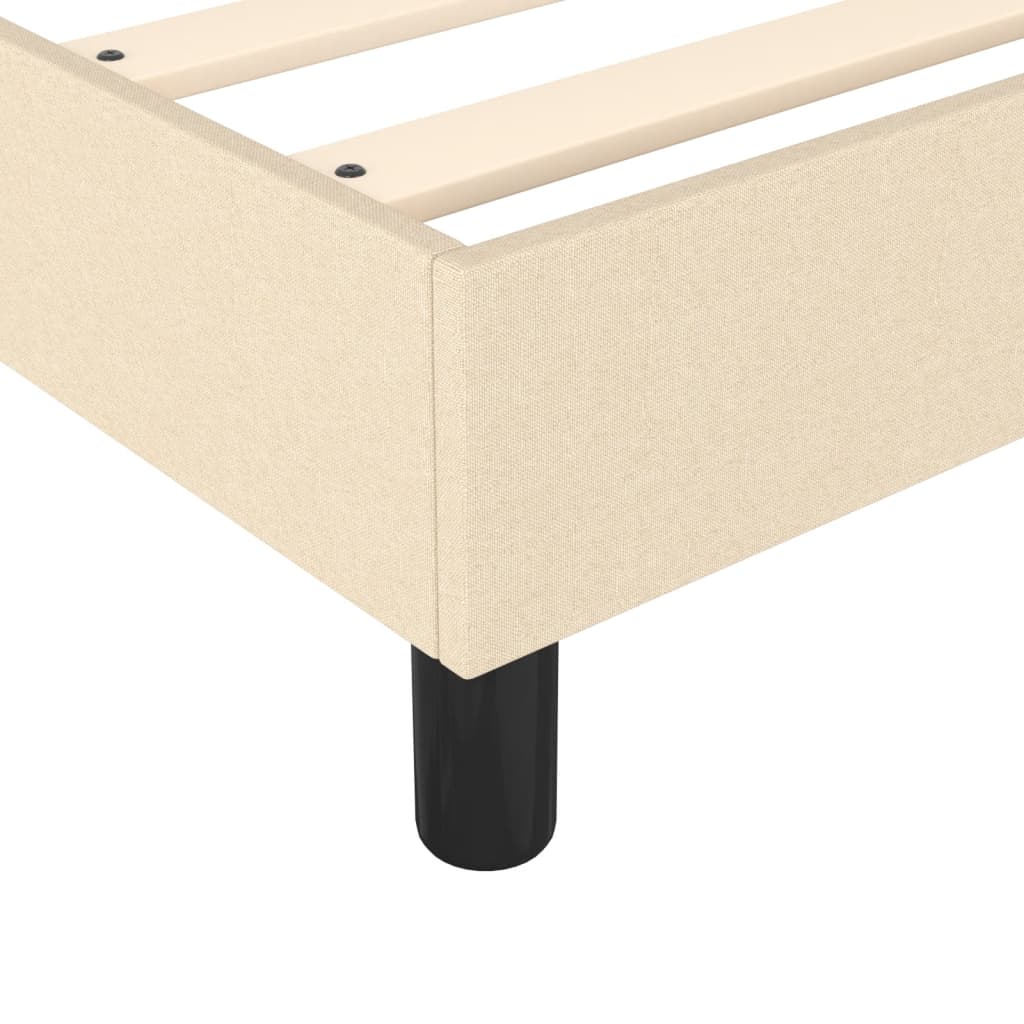 Okvir za krevet s oprugom krem 120 x 200 cm od tkanine
