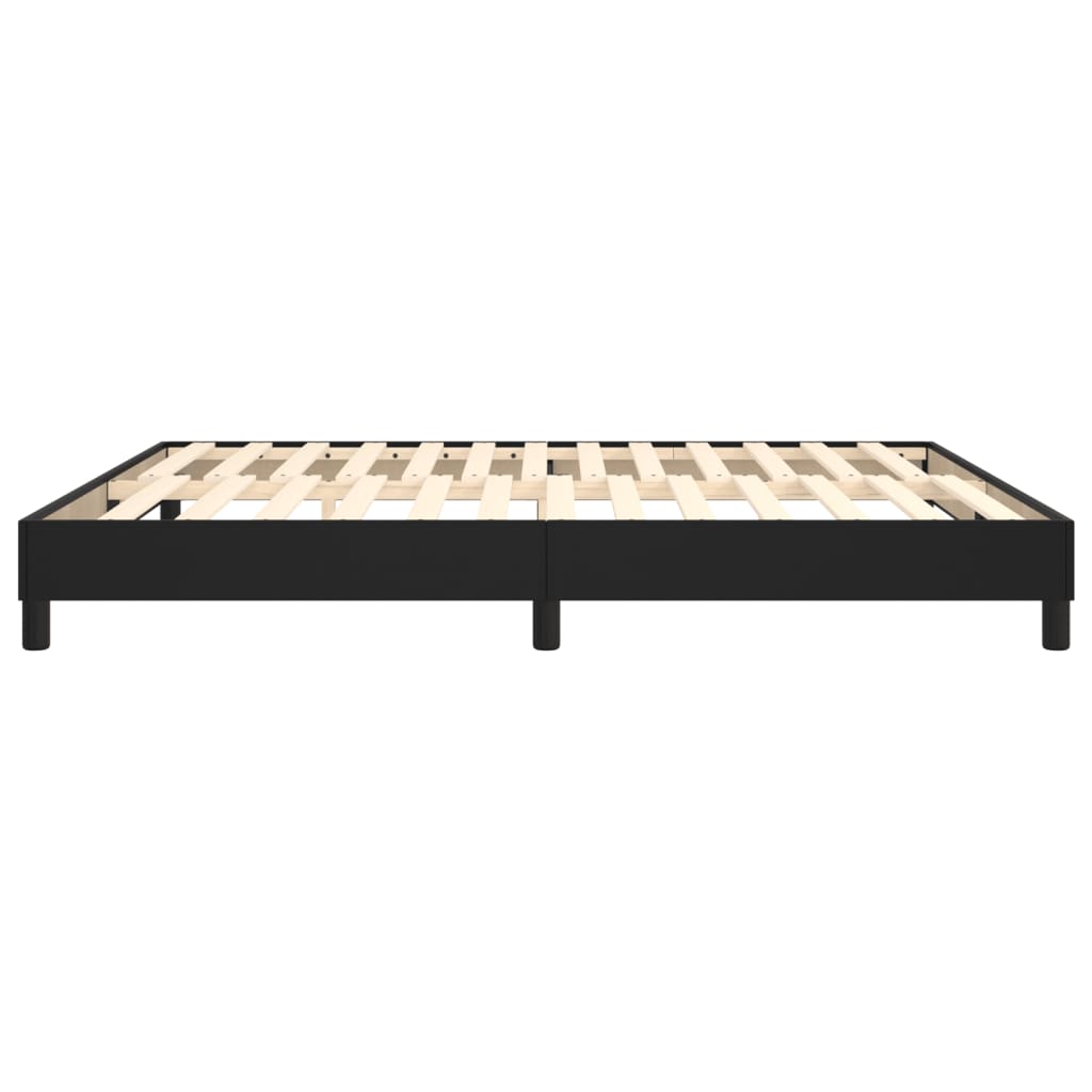 Okvir za krevet s oprugom crni 160x200 cm od umjetne kože