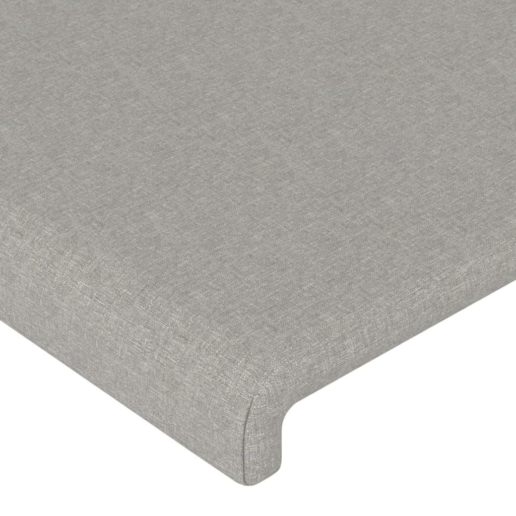 Uzglavlje svijetlosivo 80x5x118/128 cm tkanina