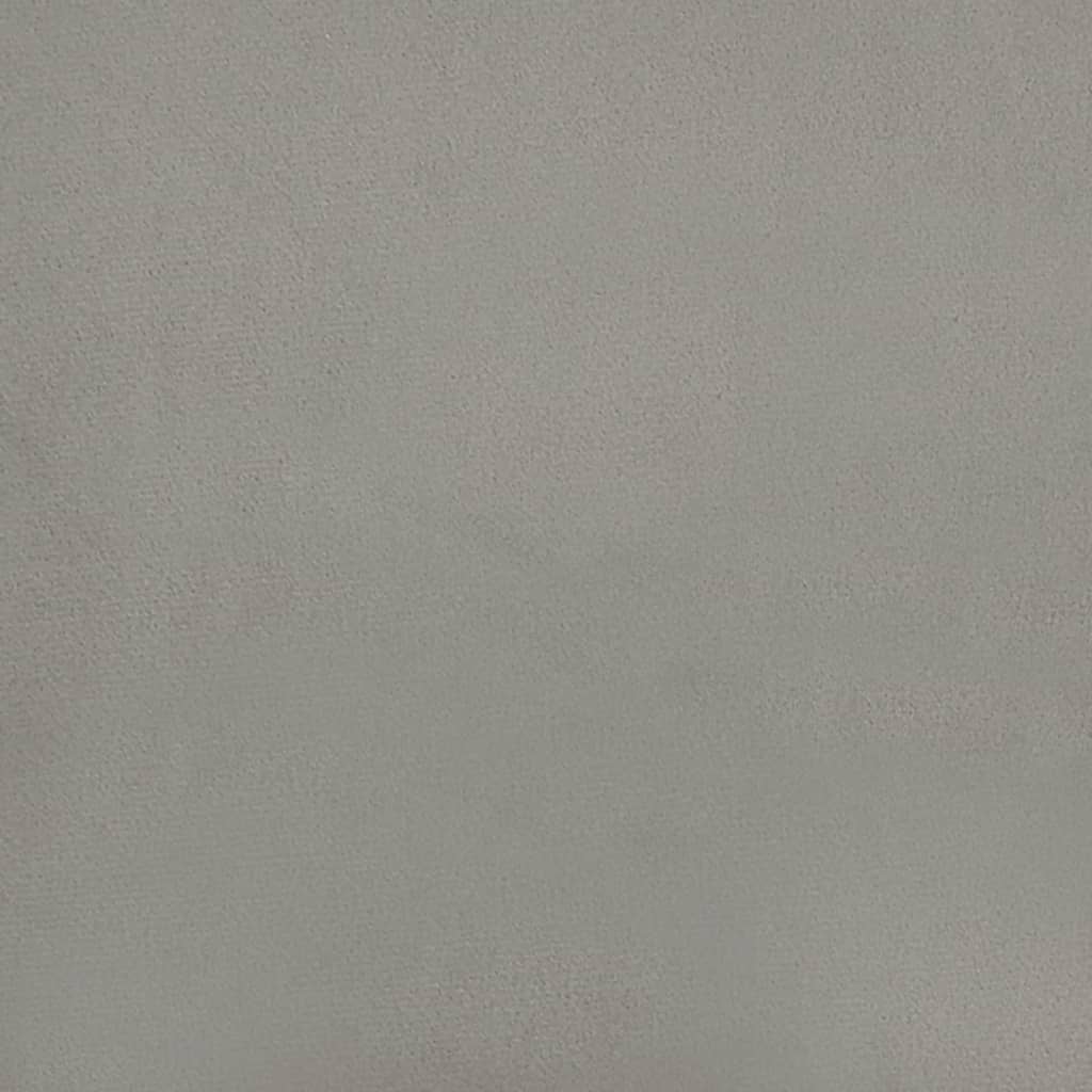 Uzglavlje svijetlosivo 80x5x118/128 cm baršunasto