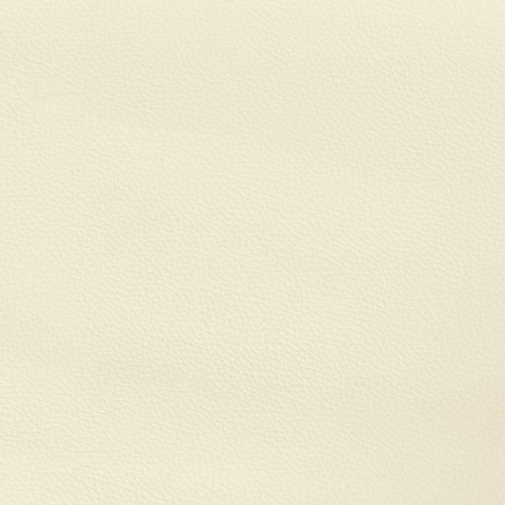 Uzglavlje krem boje 200x5x118/128 cm umjetna koža