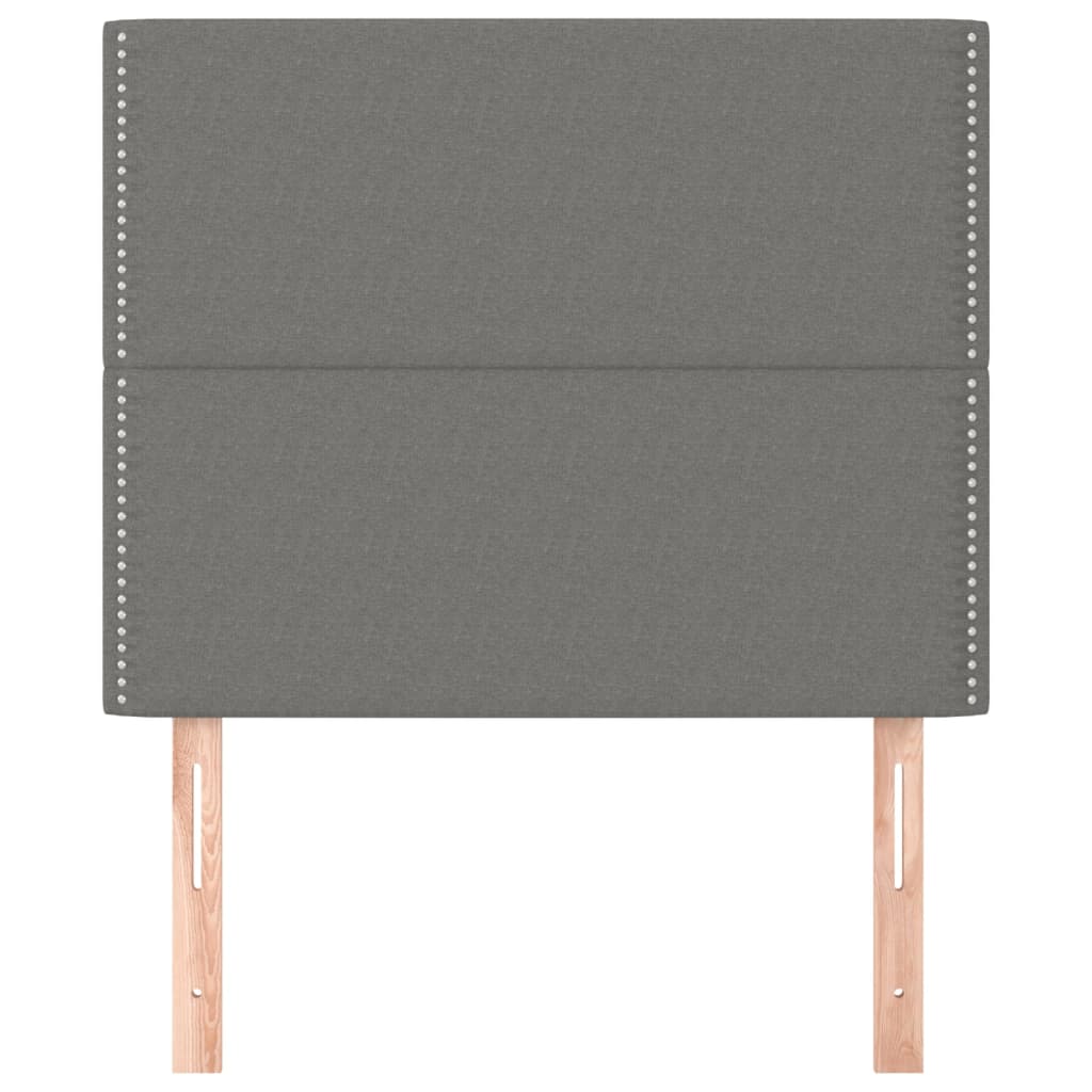 Uzglavlje tamno sivo 100x5x118/128 cm tkanina