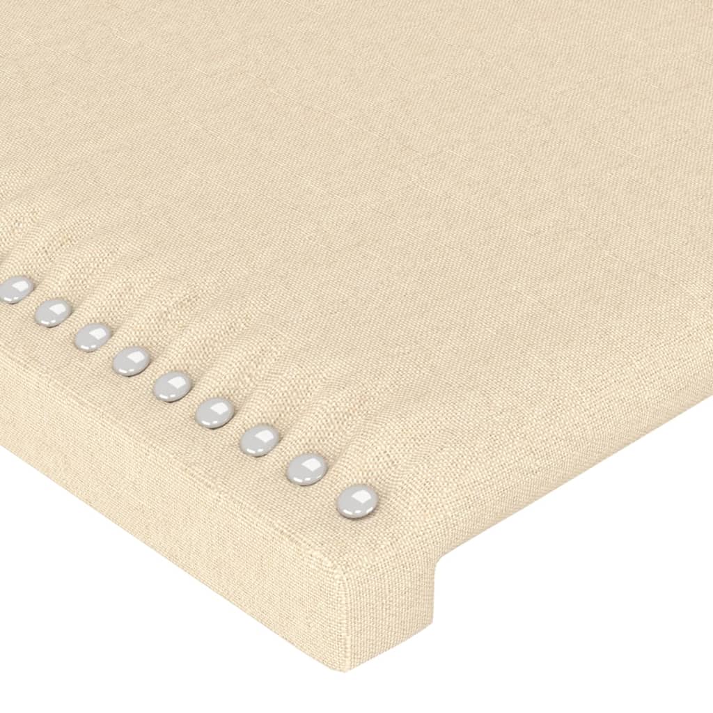Uzglavlje krem boje 144x5x118/128 cm tkanina