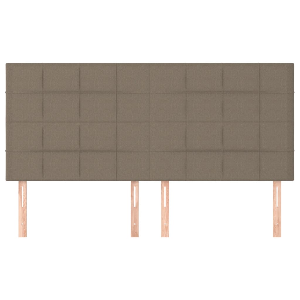 Uzglavlje boje taupe 160x5x118/128 cm tkanina