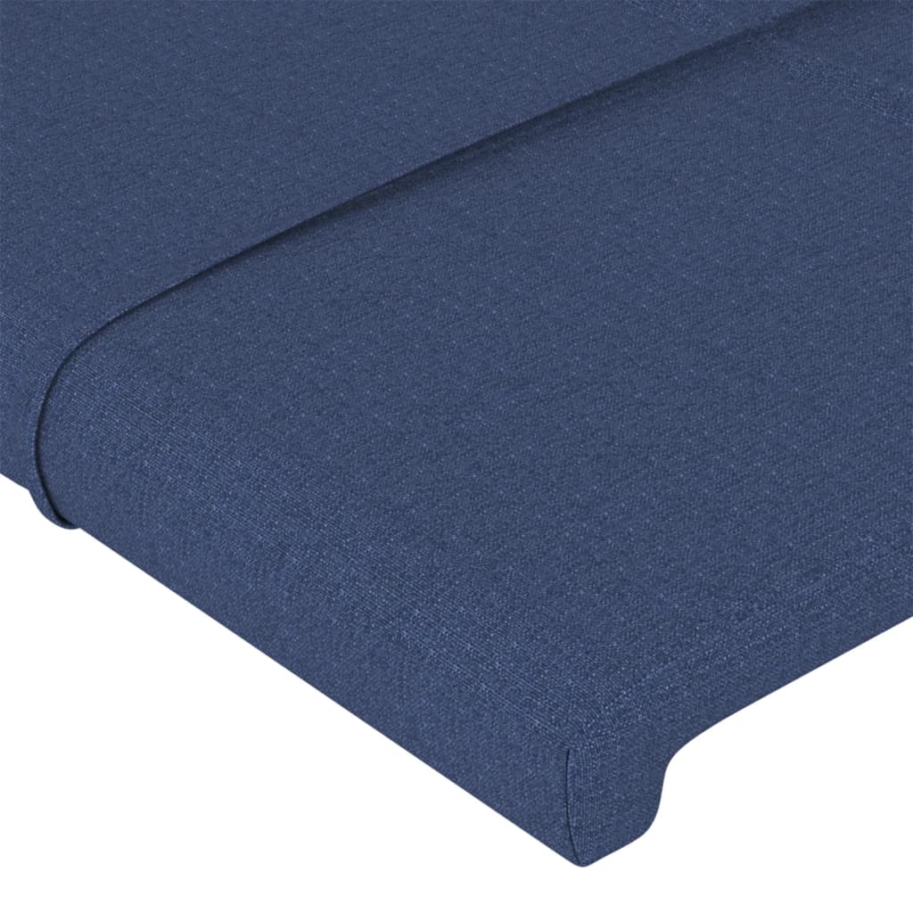 Uzglavlje plavo 160x5x118/128 cm tkanina
