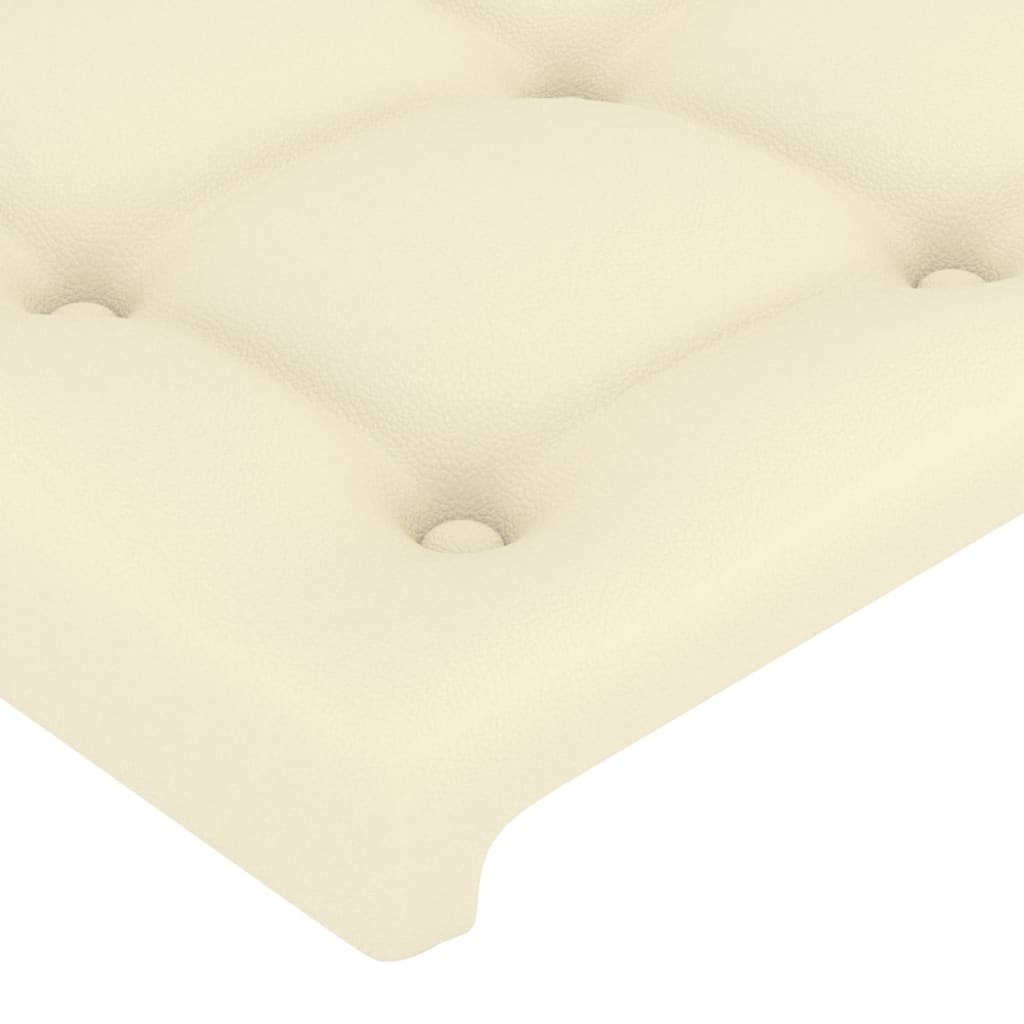 Uzglavlje krem boje 200x5x118/128 cm umjetna koža