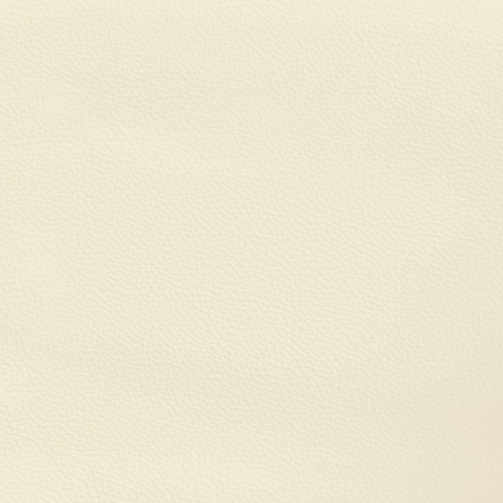 Uzglavlje krem boje 200x5x118/128 cm umjetna koža