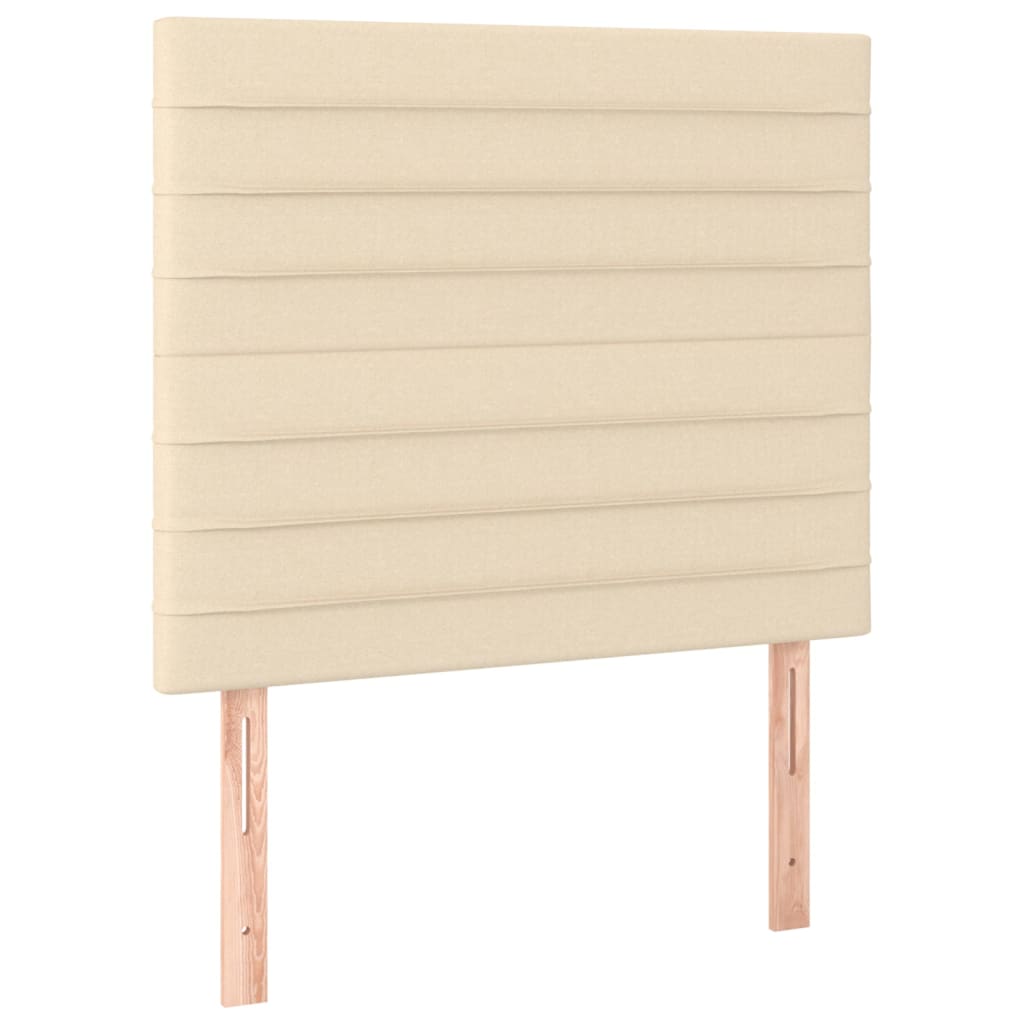 Uzglavlje krem boje 80x5x118/128 cm tkanina