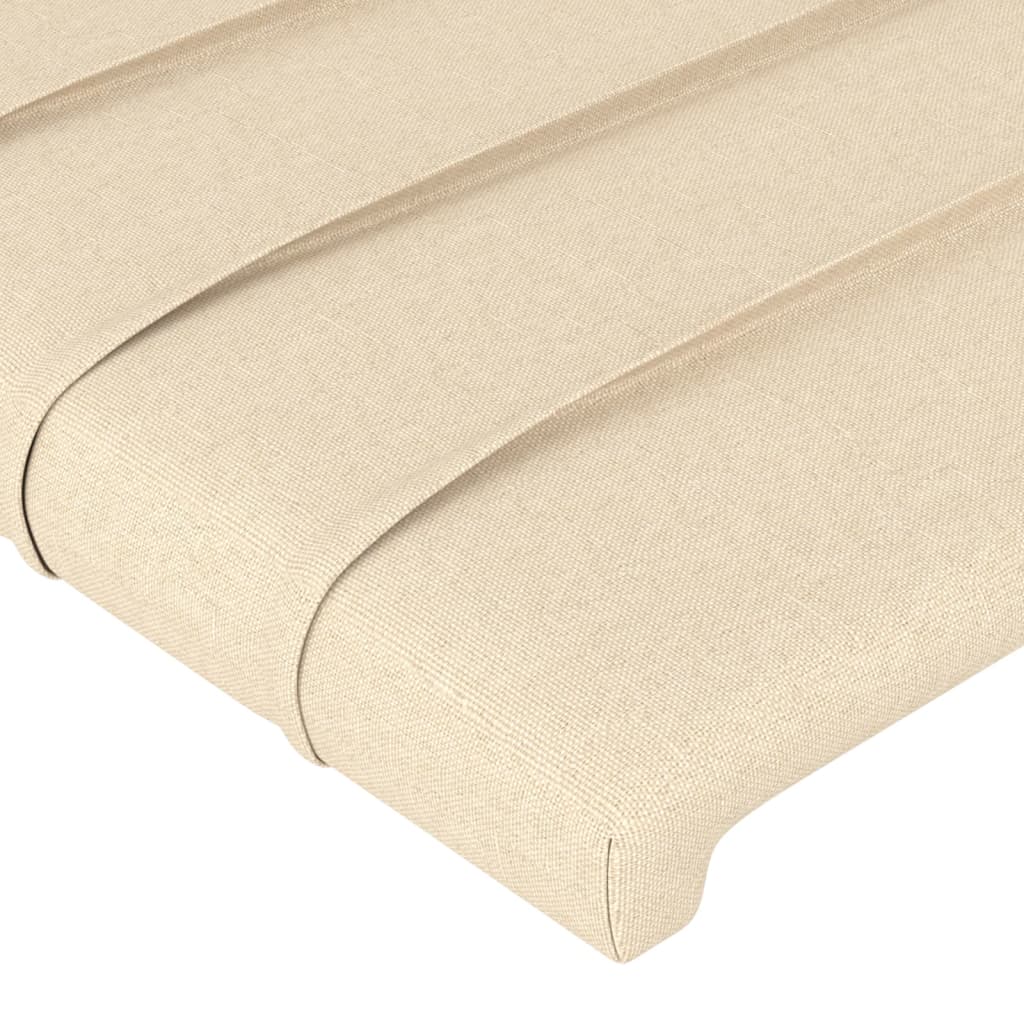 Uzglavlje krem boje 80x5x118/128 cm tkanina