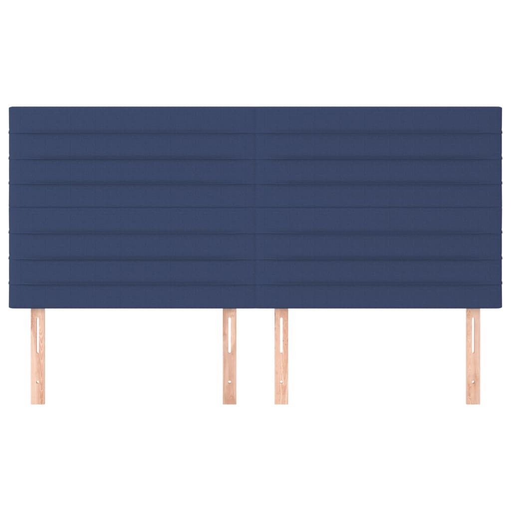 Uzglavlje plavo 160x5x118/128 cm tkanina