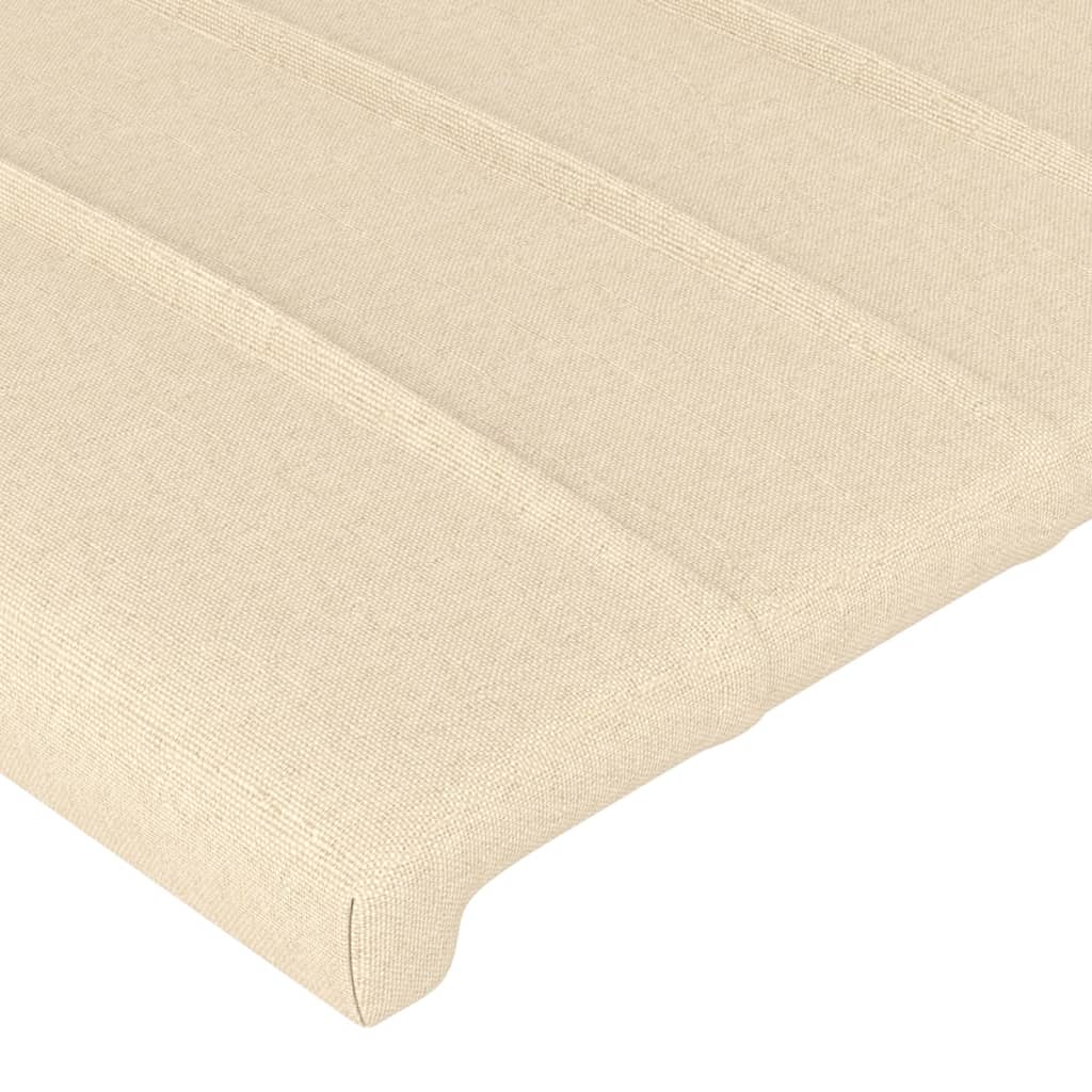 Uzglavlje krem boje 80x5x118/128 cm tkanina