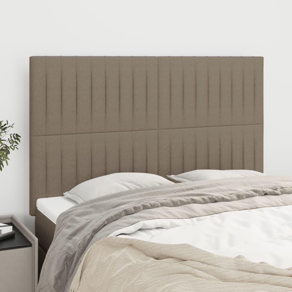 Uzglavlje boje taupe 144x5x118/128 cm tkanina