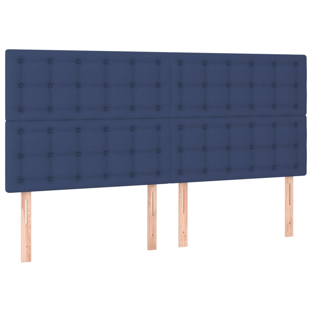 Uzglavlje plavo 160x5x118/128 cm tkanina