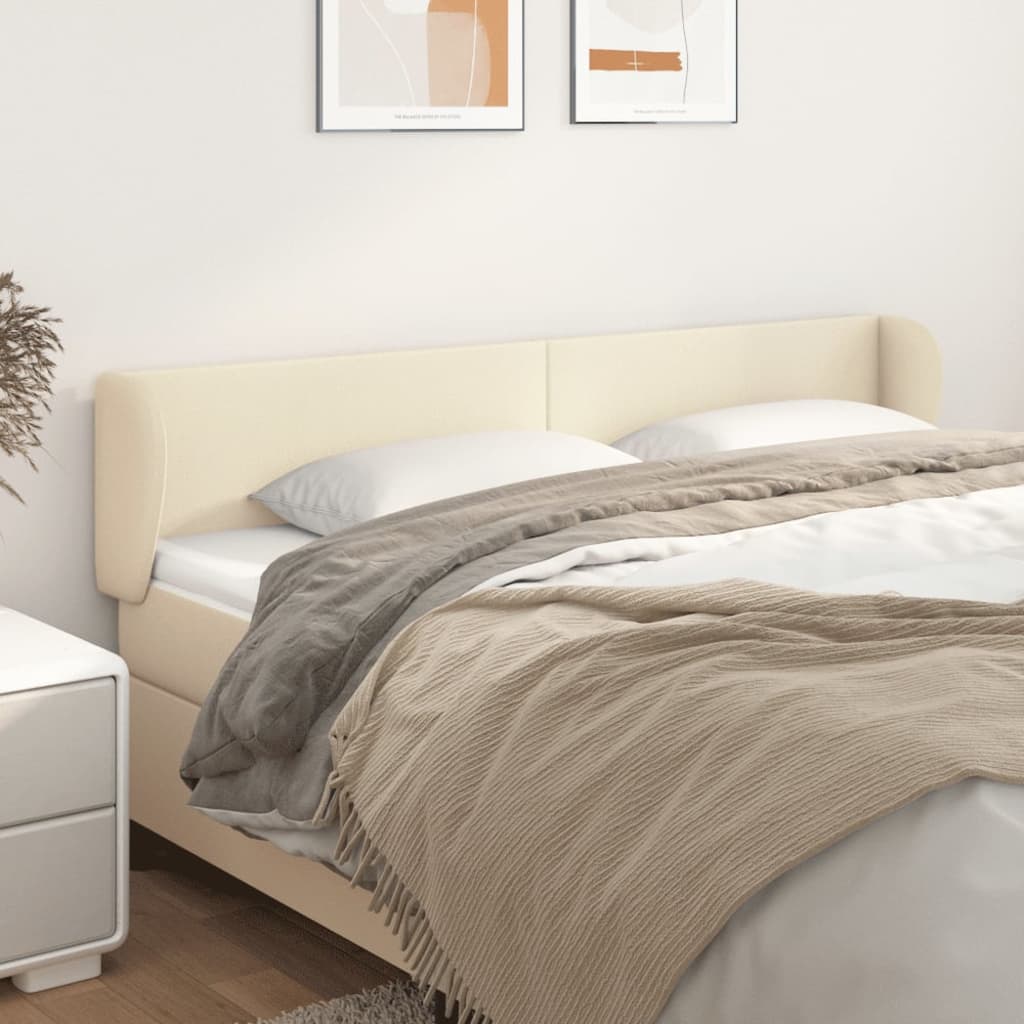 Uzglavlje s ušima krem 163x23x78/88 cm od umjetne kože