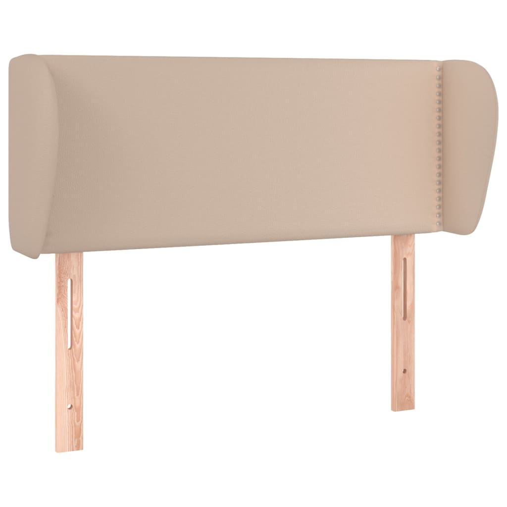 Uzglavlje s ušima boja cappuccina 83x23x78/88 cm umjetna koža