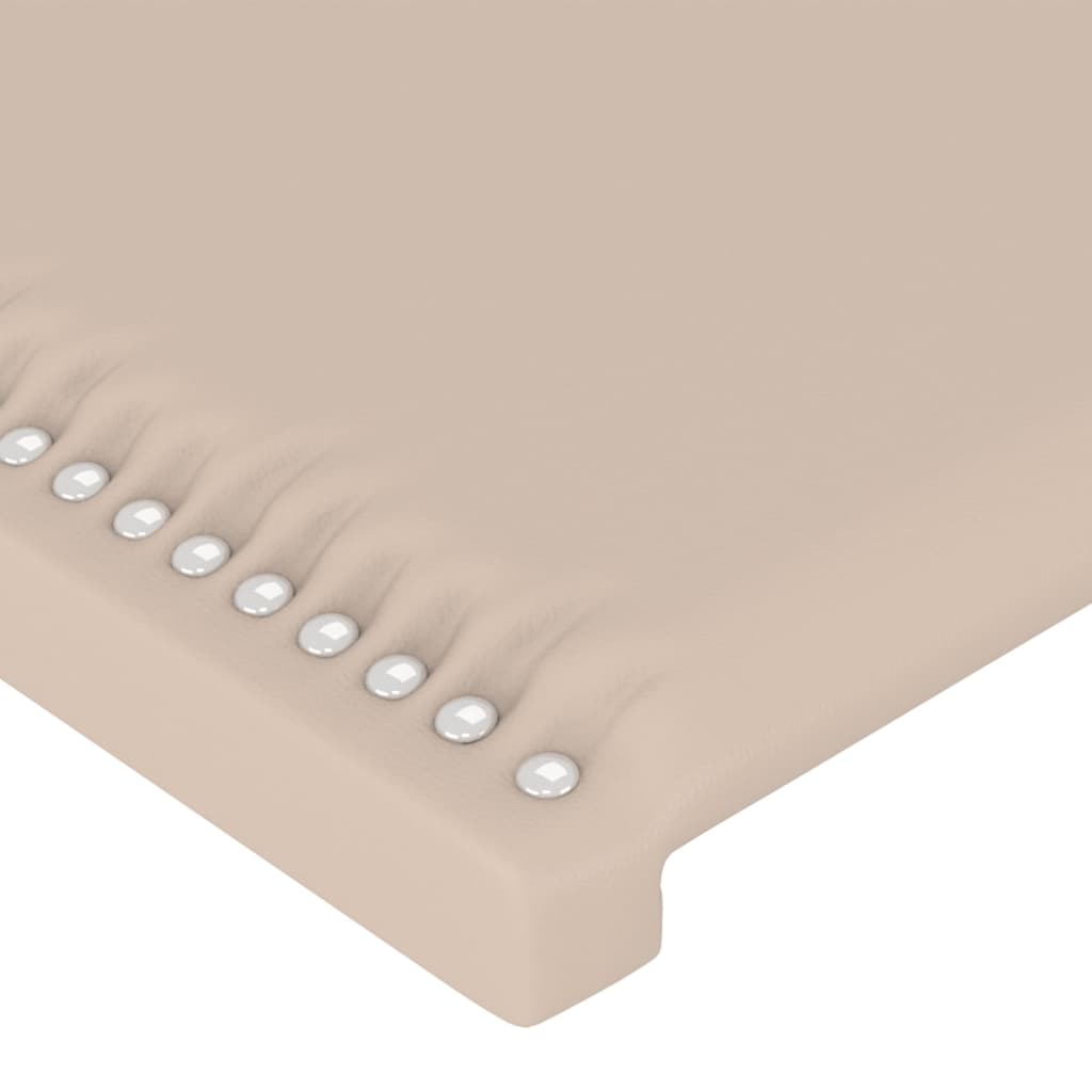 Uzglavlje s ušima boja cappuccina 83x23x78/88 cm umjetna koža
