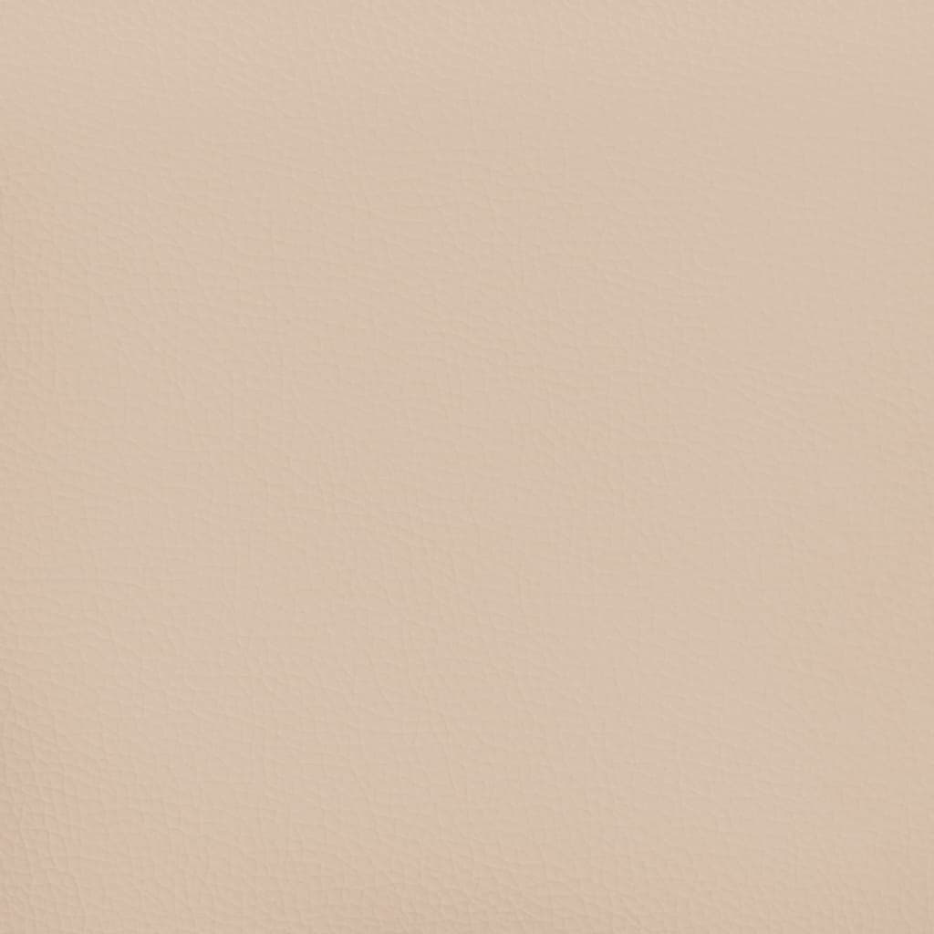 Uzglavlje s ušima boja cappuccina 203x23x118/128cm umjetna koža