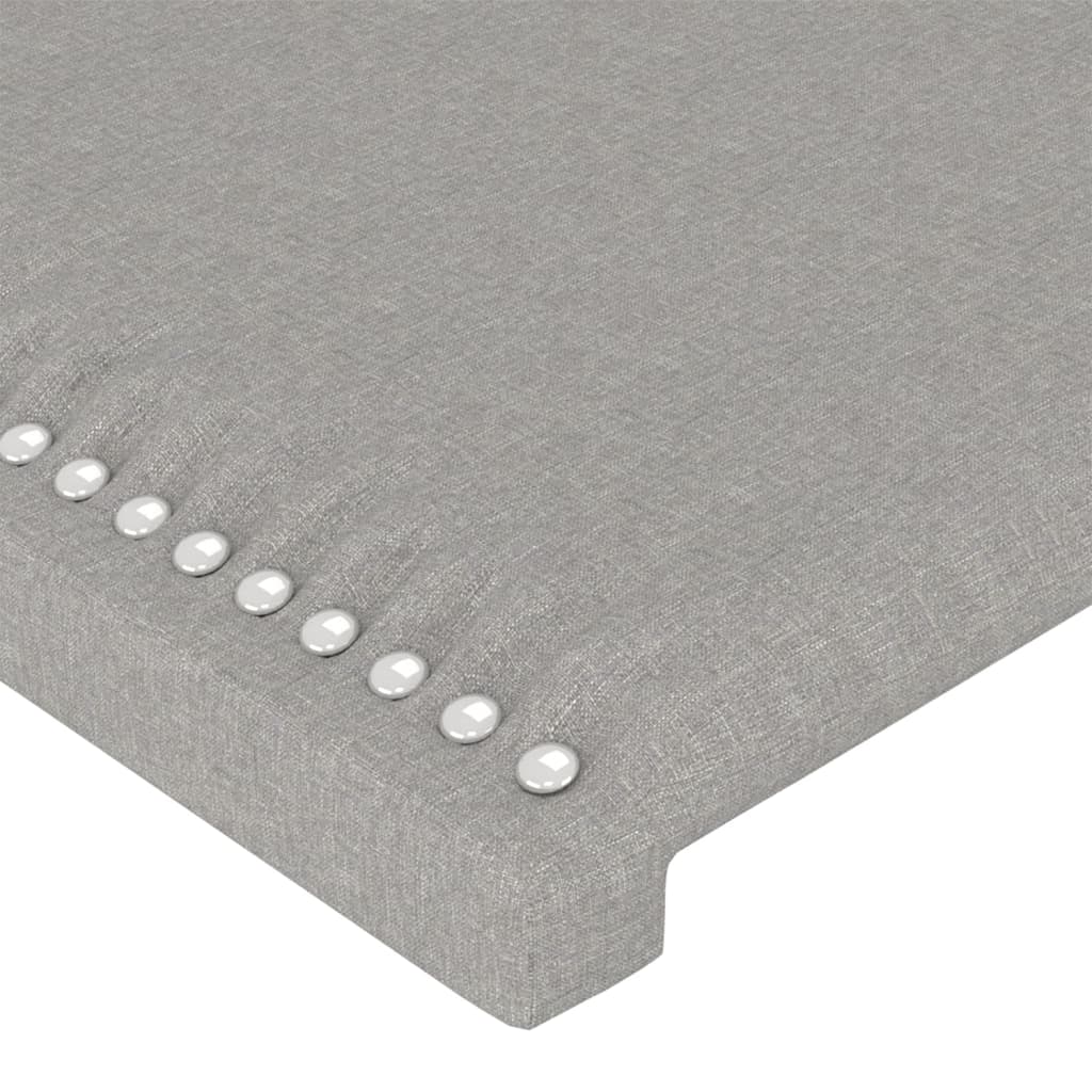 Uzglavlje s ušima svjetlosivo 203x23x118/128 cm od tkanine