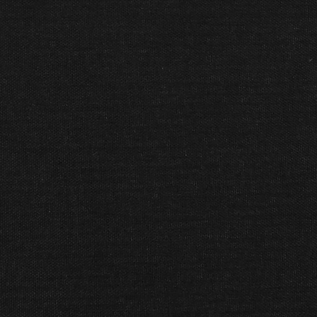 Uzglavlje s ušima crno 163x23x118/128 cm od tkanine