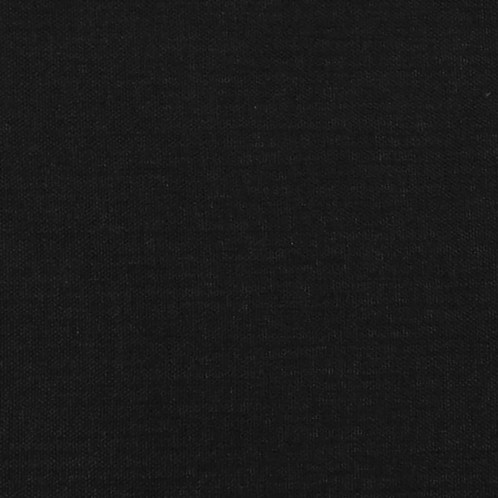 Uzglavlje s ušima crno 83 x 23 x 118/128 cm od tkanine