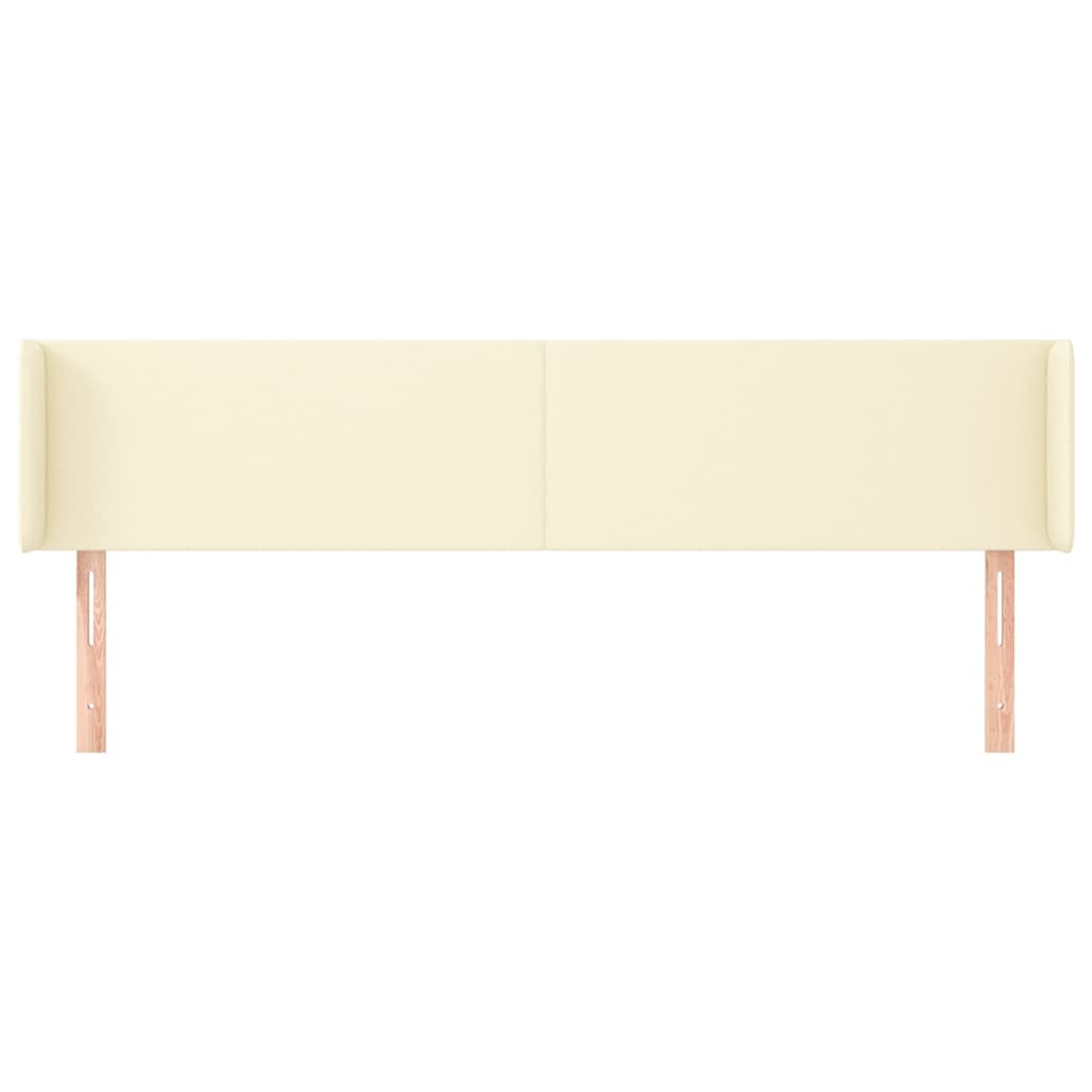 Uzglavlje s ušima krem 163x16x78/88 cm od od umjetne kože