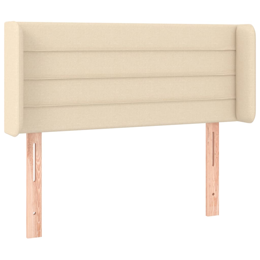 Uzglavlje s ušima krem 83x16x78/88 cm od tkanine