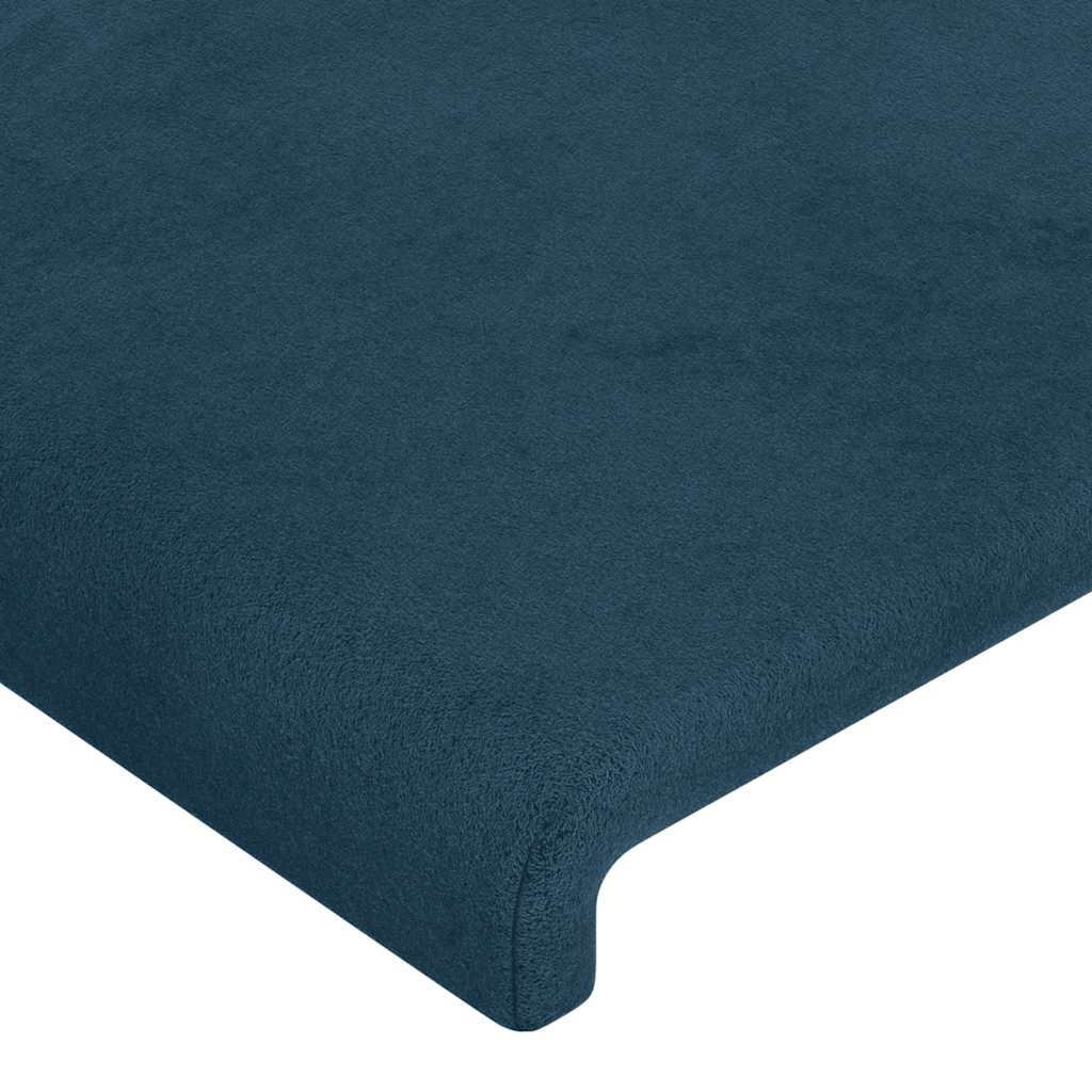 Uzglavlje s ušima tamnoplavo 93x16x118/128 cm baršunasto
